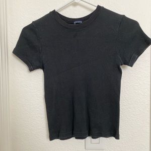 Black Brandy Melville Ribbed Shirt
